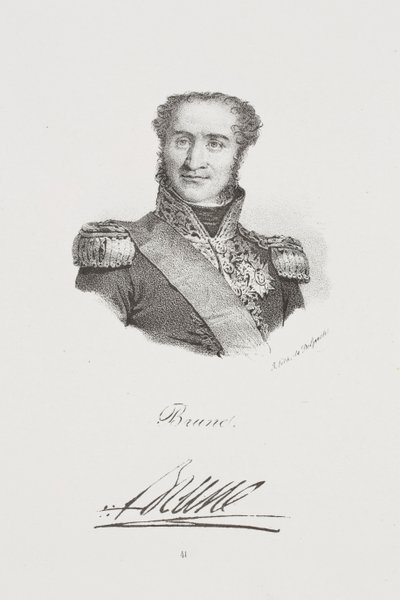 Marsalkka Guillaume Brunen muotokuva tekijältä Francois Seraphin Delpech