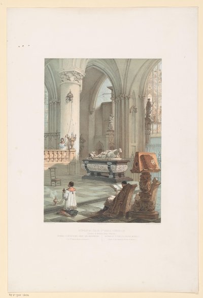 Sint-Michiel-en-Sint-Goedelekathedraal Brysselissä ja Ernst van Oosternijkin hauta Pyhän Gudulen kirkon sisustus Brysselissä (arkkiherttua Ernest d