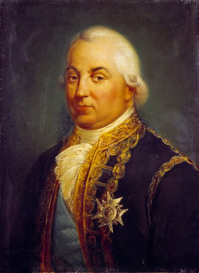 Pierre Andre de Suffren de Saint Tropezin (Saint-Trophez), Suffrenin ulosottomiehen (1729-1788) muotokuva. Mathieu Latilin (1796-1890) maalaus tekijältä Francois Vincent Mathieu Latil