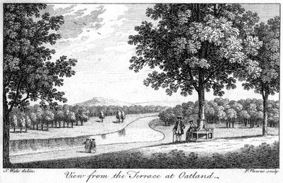 Näkymä Oatlandin terassilta, 1700-luku. tekijältä Francois Vivares