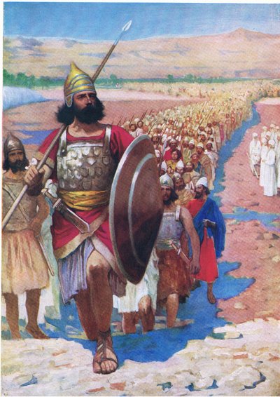 Crossing the Jordan, Thomas Nelsonin julkaisemasta Raamatun kuvakirjasta, noin 1950 tekijältä Frank Adams