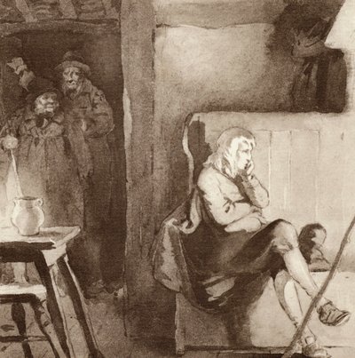 Kuvitus Matthew Arnoldin teokselle The Scholar-Gipsy (värilitho) tekijältä Frank Adams
