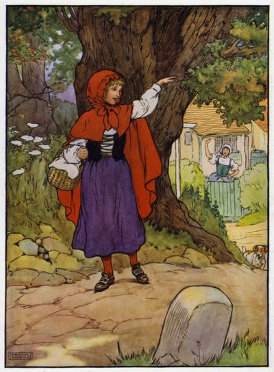 Punahilkka (väri litho) tekijältä Frank Adams