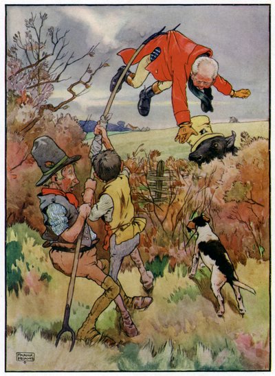 Three Jolly Huntsmen (väri litho) tekijältä Frank Adams