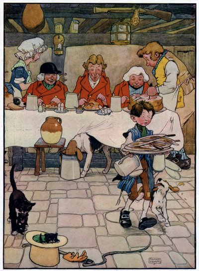 Three Jolly Huntsmen (väri litho) tekijältä Frank Adams