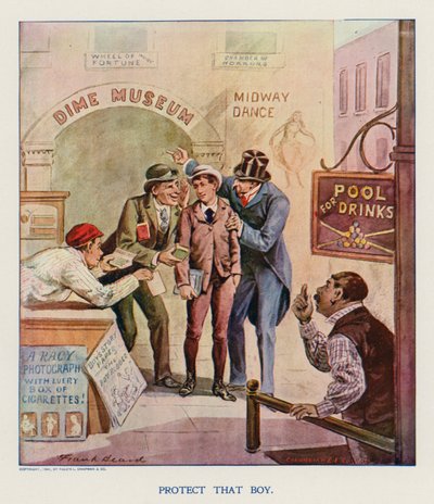 Suojele tuota poikaa (värilitografia) tekijältä Frank Beard