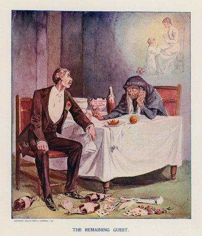 Jäljelle jäävä vieras (värilitografia) tekijältä Frank Beard