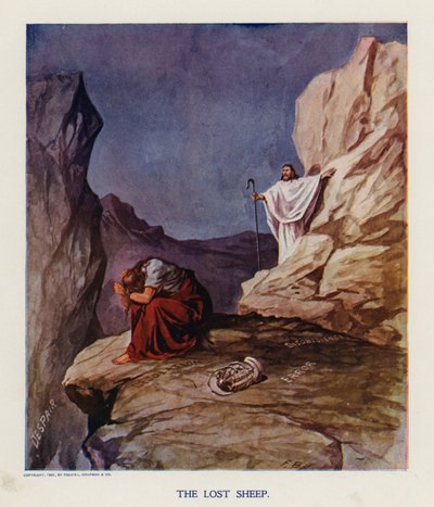 Kadonnut lammas (värilitografia) tekijältä Frank Beard