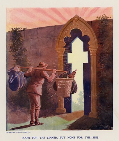 Salmen portti (värilitografia) tekijältä Frank Beard