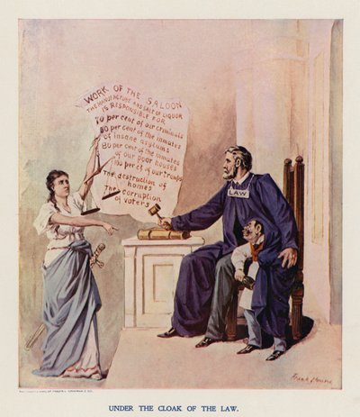 Lain varjolla (värilitografia) tekijältä Frank Beard