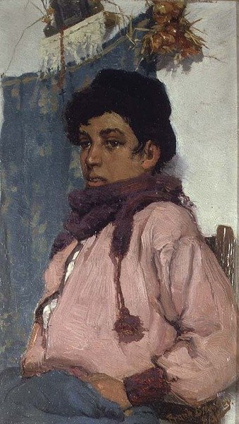 Italialainen kalastajapoika tekijältä Frank Bramley