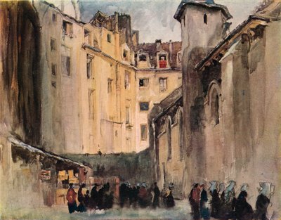 "St Julien-le-Pauvren kirkko", 1915 tekijältä Frank Brangwyn