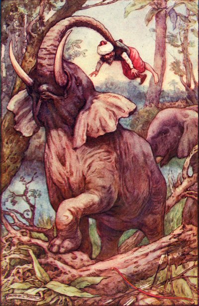 Eläin nosti minut runkollaan ja asetti minut olkapäilleen, 1930. tekijältä Frank C. Pape