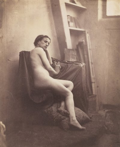 [Naisten alastonkuva studiossa], 1856-59. tekijältä Frank Chauvassaigne