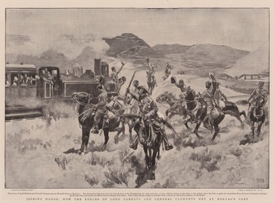 Yhdistämällä kädet, kuinka Lord Robertsin ja kenraali Clementsin joukot tapasivat Norvalin Pontissa tekijältä Frank Craig
