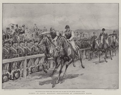 Tapahtumat Pariisissa, sotilaalliset varotoimet Longchamps Racesissa tekijältä Frank Dadd
