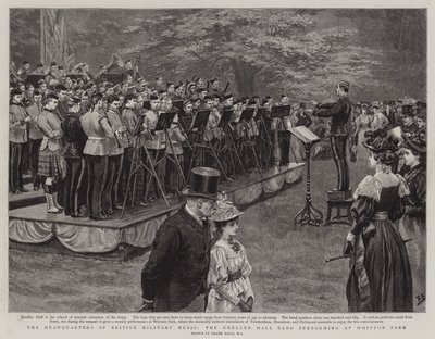 British Military Musicin päämaja, Kneller Hall Band esiintymässä Whitton Parkissa tekijältä Frank Dadd