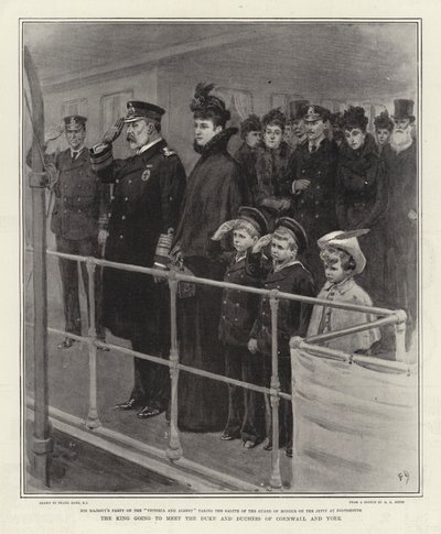 Kuningas tapaa Cornwallin ja Yorkin herttua ja herttuattaren tekijältä Frank Dadd