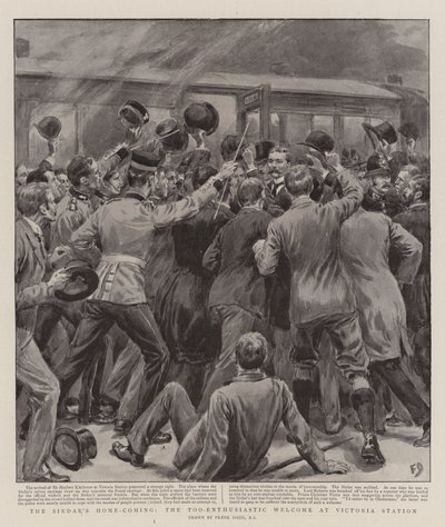 Sirdarin kotiintulo, liian innostunut tervetuloa Victorian asemalle tekijältä Frank Dadd