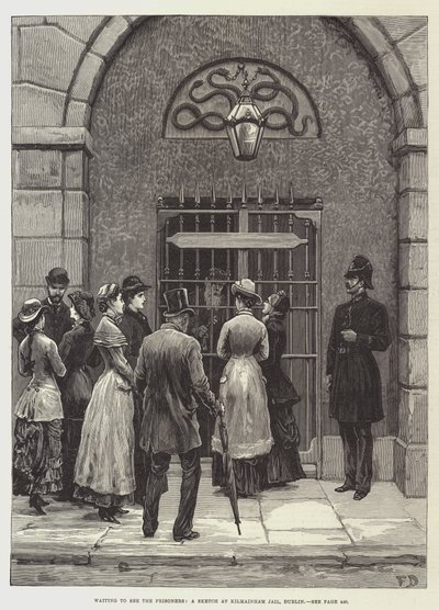 Odotetaan vankien näkemistä, luonnos Kilmainhamin vankilassa Dublinissa tekijältä Frank Dadd