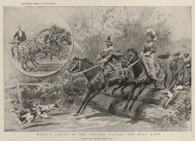 Wulffin sirkus kristallipalatsissa, villisian metsästys tekijältä Frank Dadd