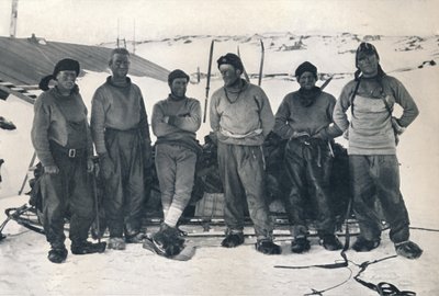 Liut. Campbells Party heidän paluullaan Cape Evansiin, 7. marraskuuta 1912, 1913 tekijältä Frank Debenham