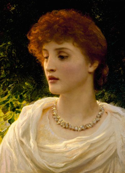 "Sylvia" Muotokuva englantilaisen viktoriaanisen porvariston nuoresta naisesta. Frank Dickseen (1853-1928) maalaus Yksityiskokoelma. tekijältä Frank Dicksee