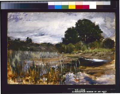 Äänestysmaisema (öljy kankaalle) tekijältä Frank Duveneck