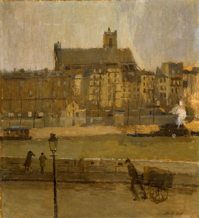Quai de la Seine, St. Gervais Church, n.d. tekijältä Frank Edwin Scott