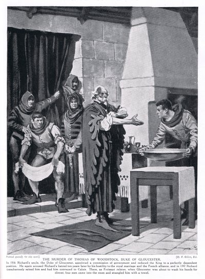 Thomas Woodstockin, Gloucesterin herttuan murha AD1336, 1920-luku tekijältä Frank Gillett
