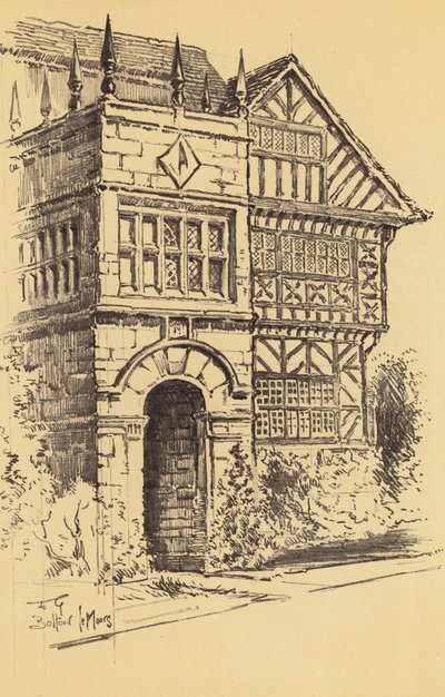 Hall-i-th-Wood, Bolton-le-Moors (litografia). tekijältä Frank Greenwood