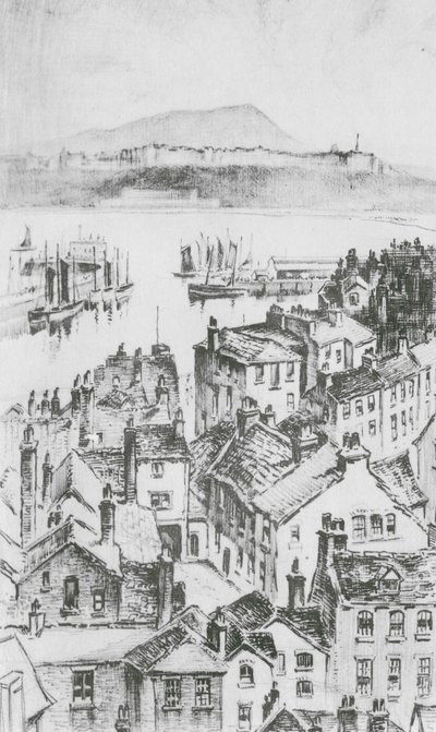 Scarborough Castle Hilliltä (litografia) tekijältä Frank Greenwood