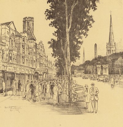 Southport, Lord Street (litografia) tekijältä Frank Greenwood