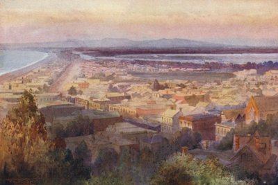 Uusi-Seelanti: Napier (värilitografia) tekijältä Frank H Wright