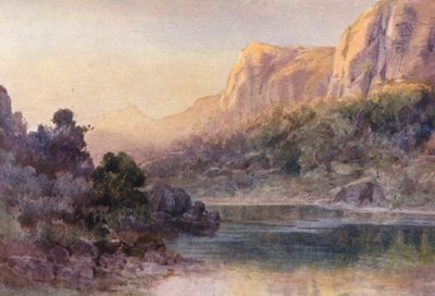 Uusi-Seelanti: Waihi Bay, Whangaroan satama (värilitro). tekijältä Frank H Wright