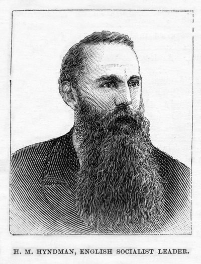 H.M. Hyndman, ensimmäisen brittiläisen sosialistisen poliittisen puolueen perustaja, kuvitus "Frank Leslie