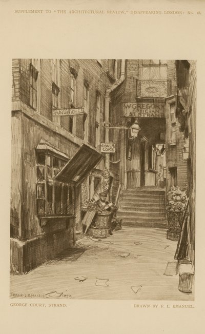 George Court on the Strand (kaiverrus) tekijältä Frank Lewis Emanuel