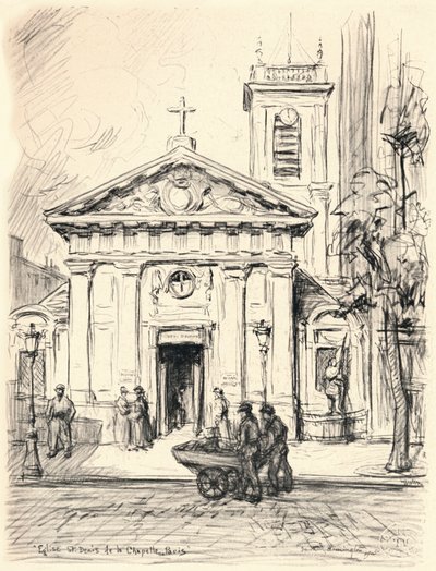 St Denis de la Chapellen kirkko, 1915 tekijältä Frank Milton Armington