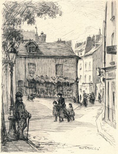 Place du Tertre, Montmartre, 1915 tekijältä Frank Milton Armington