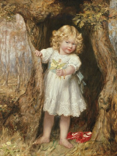 Primroses (öljy kankaalle) tekijältä Frank Moss Bennett
