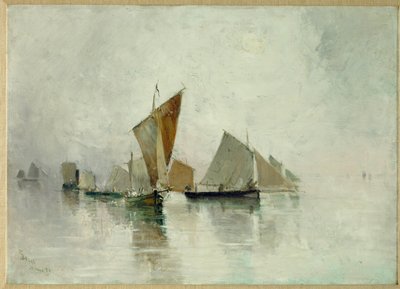 Dieppe, aamusumu (öljy kankaalle) tekijältä Frank Myers Boggs