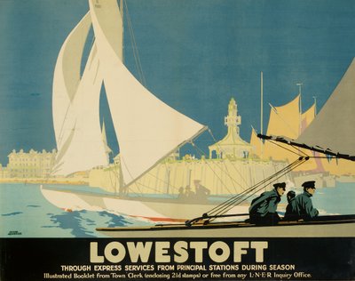 Lowestoft (väri litho) tekijältä Frank Newbould