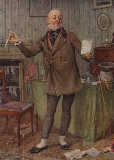 Mr Micawber (värillinen litografia) tekijältä Frank Reynolds