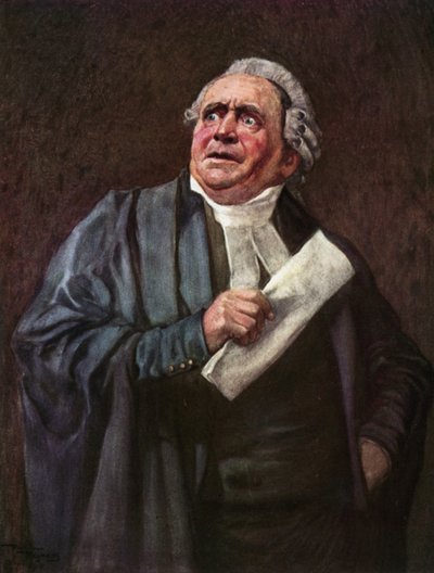 herra kersantti Buzfuz (värilitografia) tekijältä Frank Reynolds