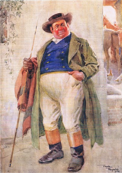 Herra Weller vanhempi (Pickwick Papers) (värilitografia) tekijältä Frank Reynolds