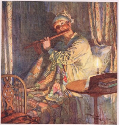 Ilma oli "Pois melankolian kanssa.", noin 1920 (värilitografia). tekijältä Frank Reynolds