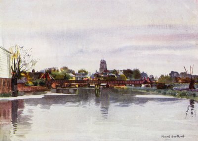 Norfolk Broads: Beccles (väri litho) tekijältä Frank Southgate
