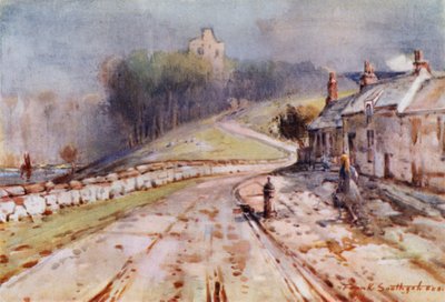 Norham Castle (väri litho) tekijältä Frank Southgate