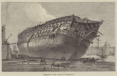 HMS Queenin hajottaminen Rotherhitheessä tekijältä Frank Watkins