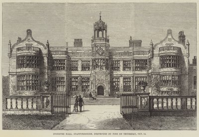 Ingestre Hall, Staffordshire, tuhoutui tulipalossa torstaina 12. lokakuuta tekijältä Frank Watkins